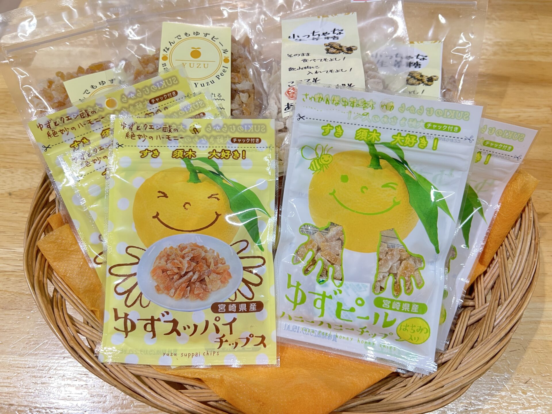 宮崎県産の柚子や生姜を使ったお菓子