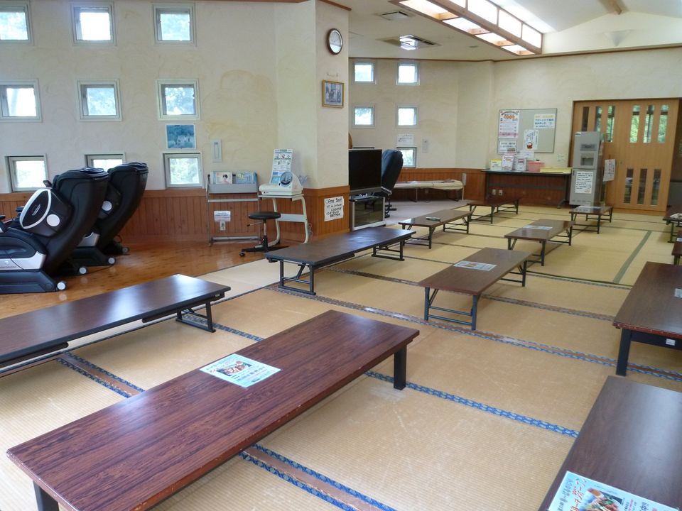 入浴後は、休憩室でリラックス